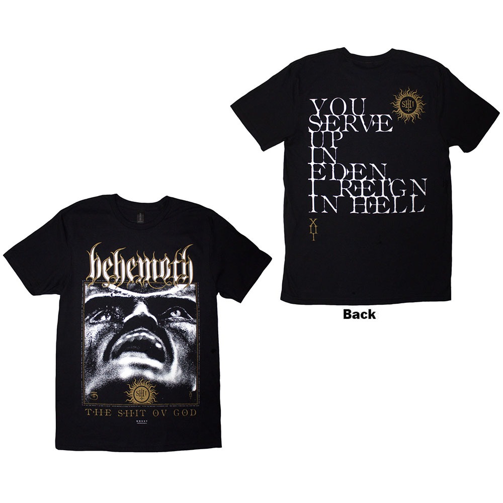 Behemoth - The Shit Ov God Reign In Hell Heren T-shirt - Zwart